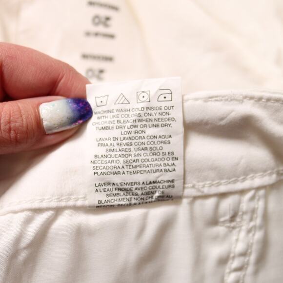 Lee Plus Size White Mid Rise Twill Shorts 5" Cotton Stretch Summer Casual Sze 20 - Picture 8 of 9